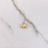 Dije Elefante 0.85gr / 1.3cm / Soplado Oro Amarillo &