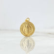 Dije San Benito 0.75gr / 1.8cm / Cargador Bordeado Oro Amarillo 18K *