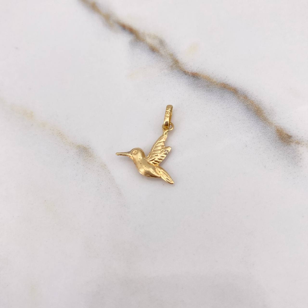 Dije Colibri 0.4gr / 1.5cm / Troquelado Oro Amarillo &
