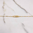 Pulso Bebé Aro Seguido 0.95gr / 14cm / Placa Flor Oro Amarillo &