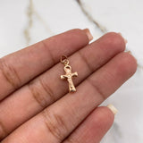 Dije Cruz Cristo Anj 0.4gr / 2cm / Oro Rosa &