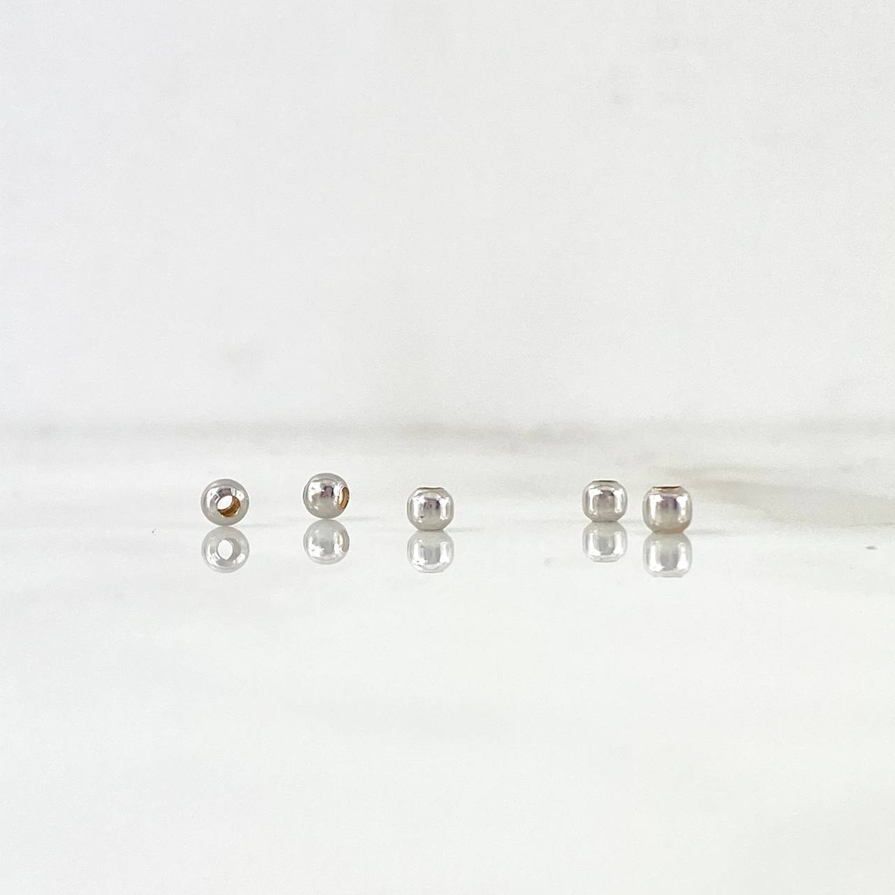 Bola Lisa 3mm Oro Blanco 18K