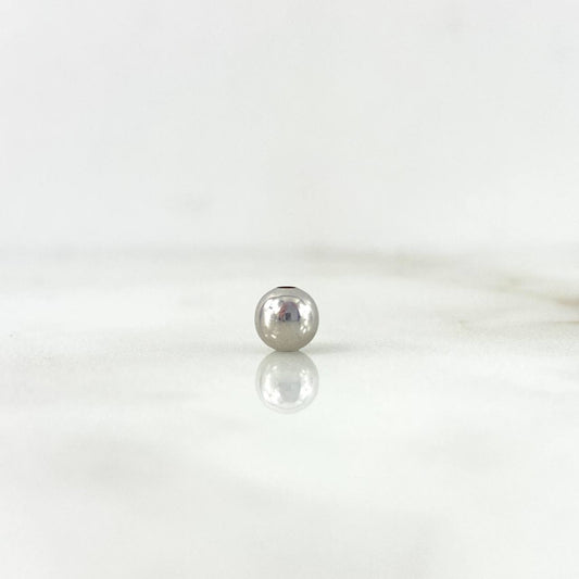 Bola Lisa 5mm Oro Blanco 18K