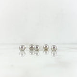 Bola Lisa 6mm Oro Blanco 18K
