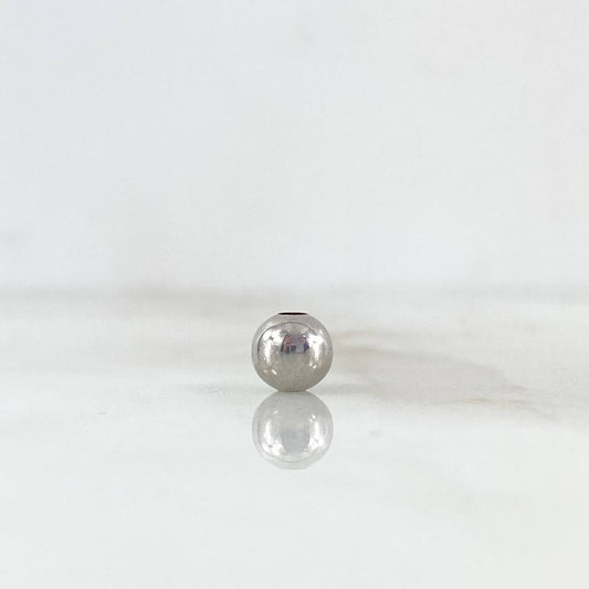 Bola Lisa 6mm Oro Blanco 18K