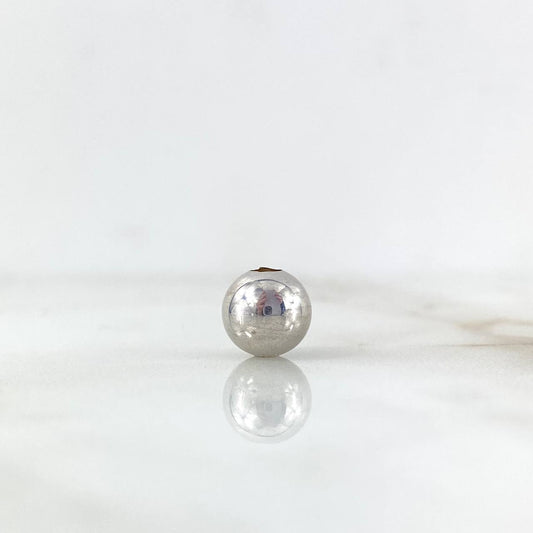 Bola Lisa 8mm Oro Blanco 18K