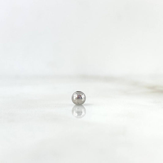 Bola Lisa 4mm Oro Blanco 18K