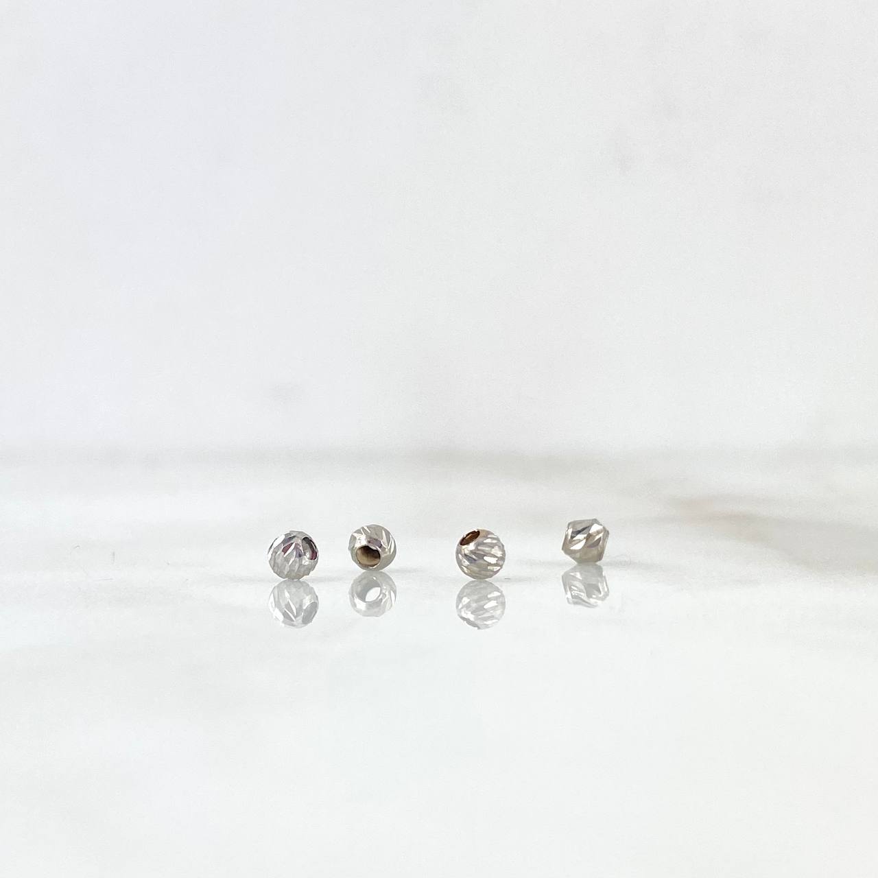 Bola Diamantada 3mm Oro Blanco 18K