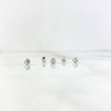 Bola Diamantada 4mm Oro Blanco 18K