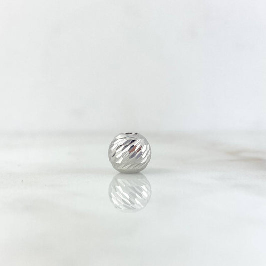 Bola Diamantada 8mm Oro Blanco 18K