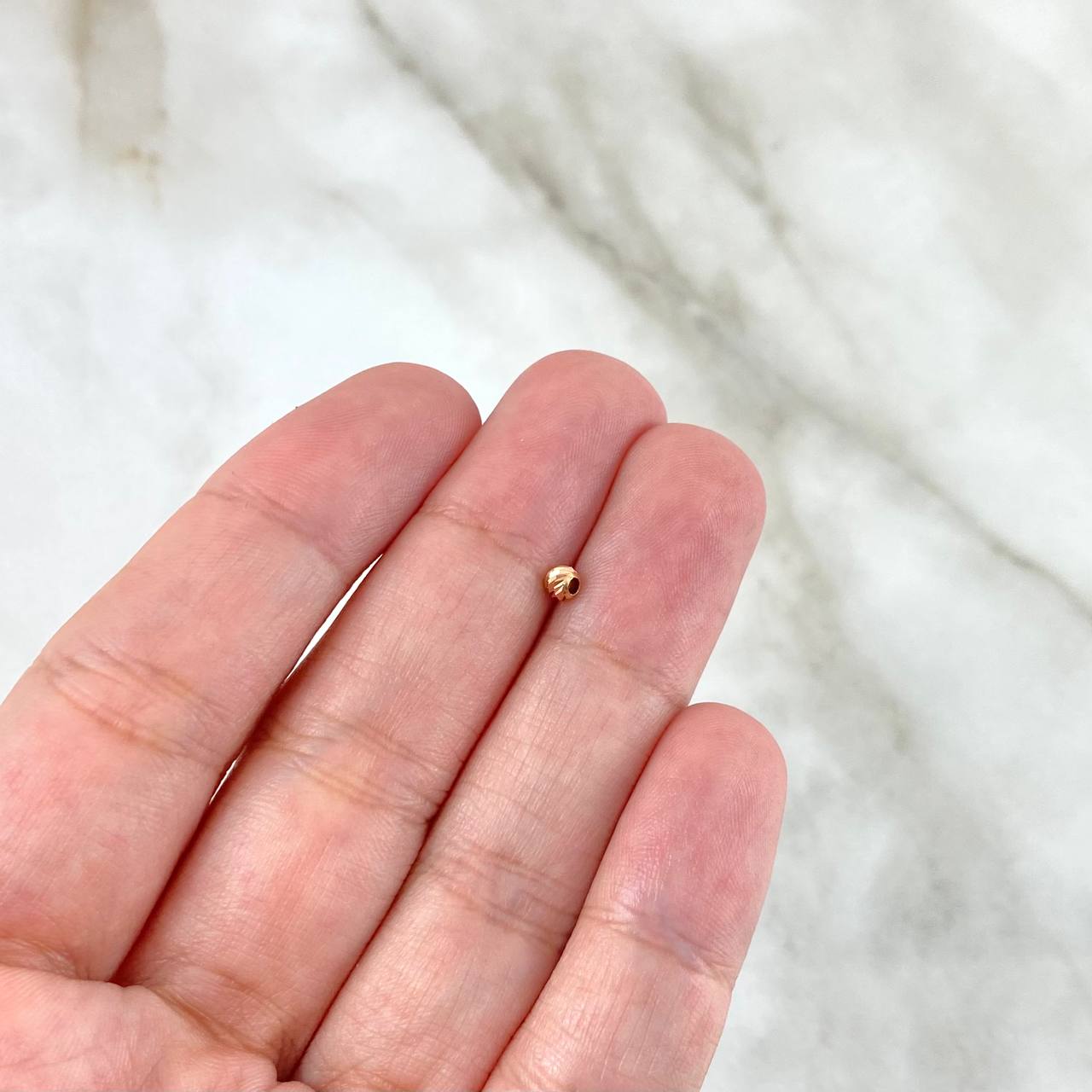 Bola Diamantada 3mm Oro Rosa 18K