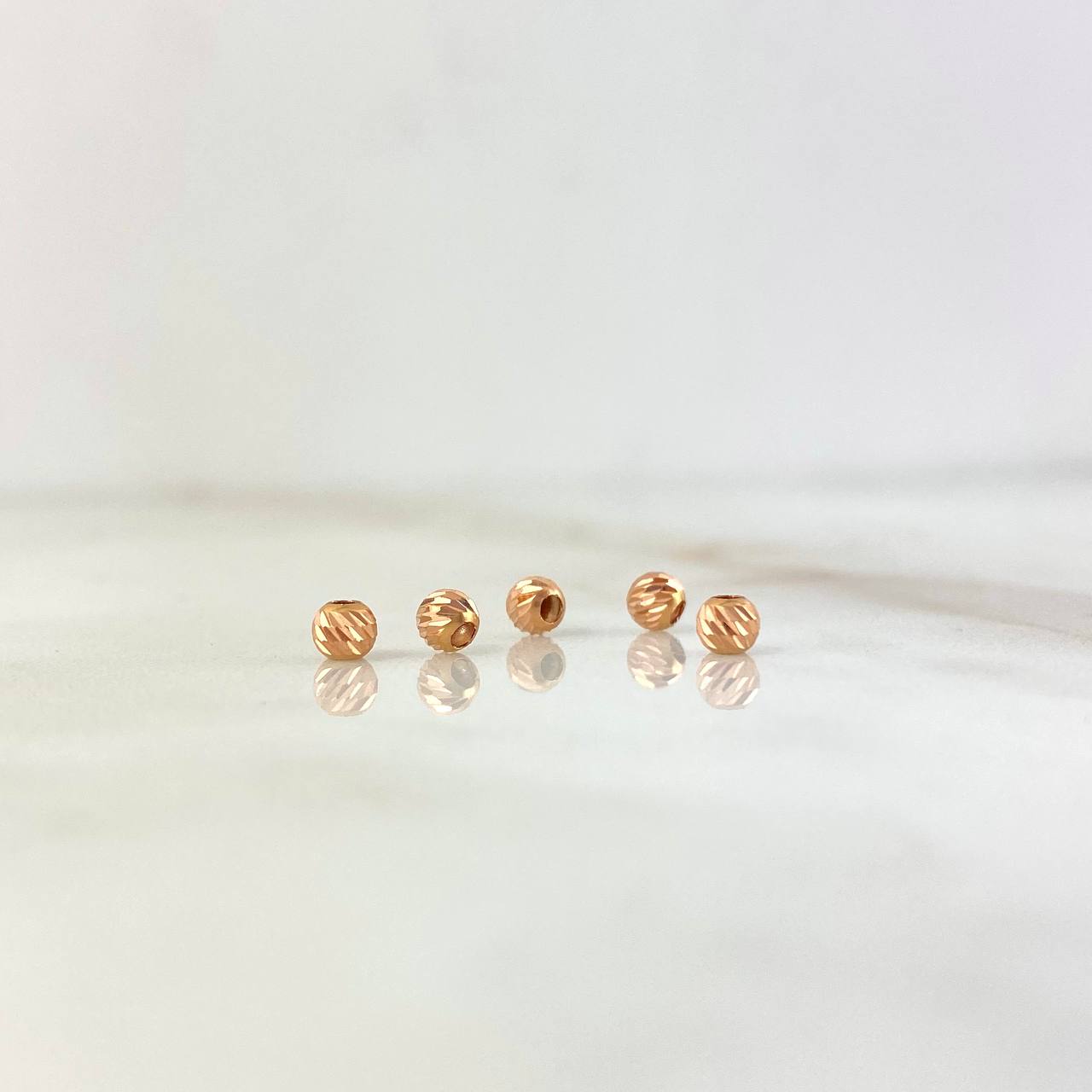 Bola Diamantada 3mm Oro Rosa 18K
