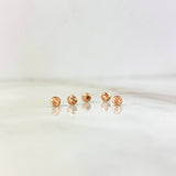 Bola Diamantada 3mm Oro Rosa 18K