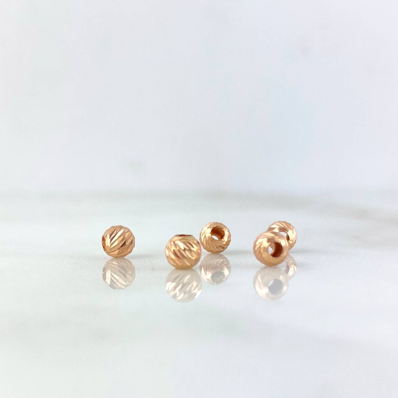 Bola Diamantada 0.14gr / 4mm Oro Rosa ©