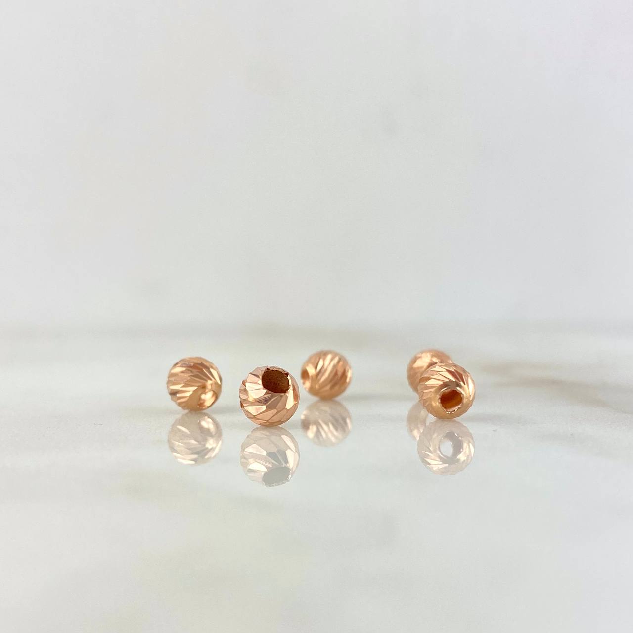 Bola Diamantada 5mm Oro Rosa 18K