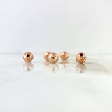 Bola Diamantada 8mm Oro Rosa 18K