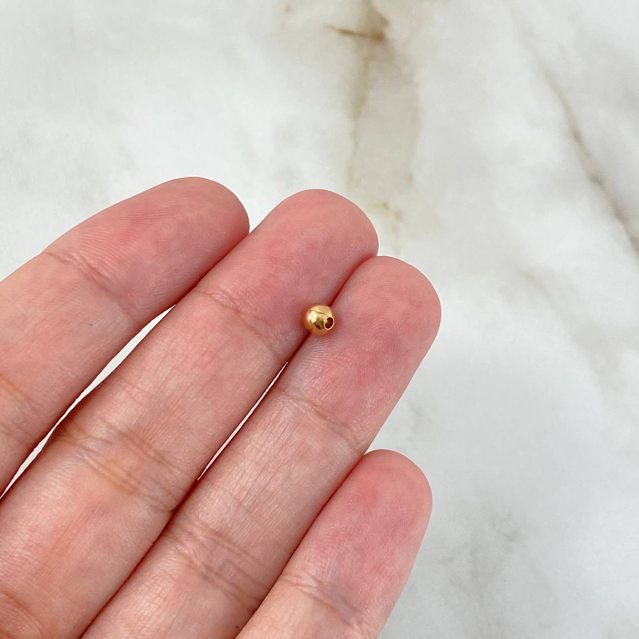 Bola Lisa 4mm Oro Rosa 18K