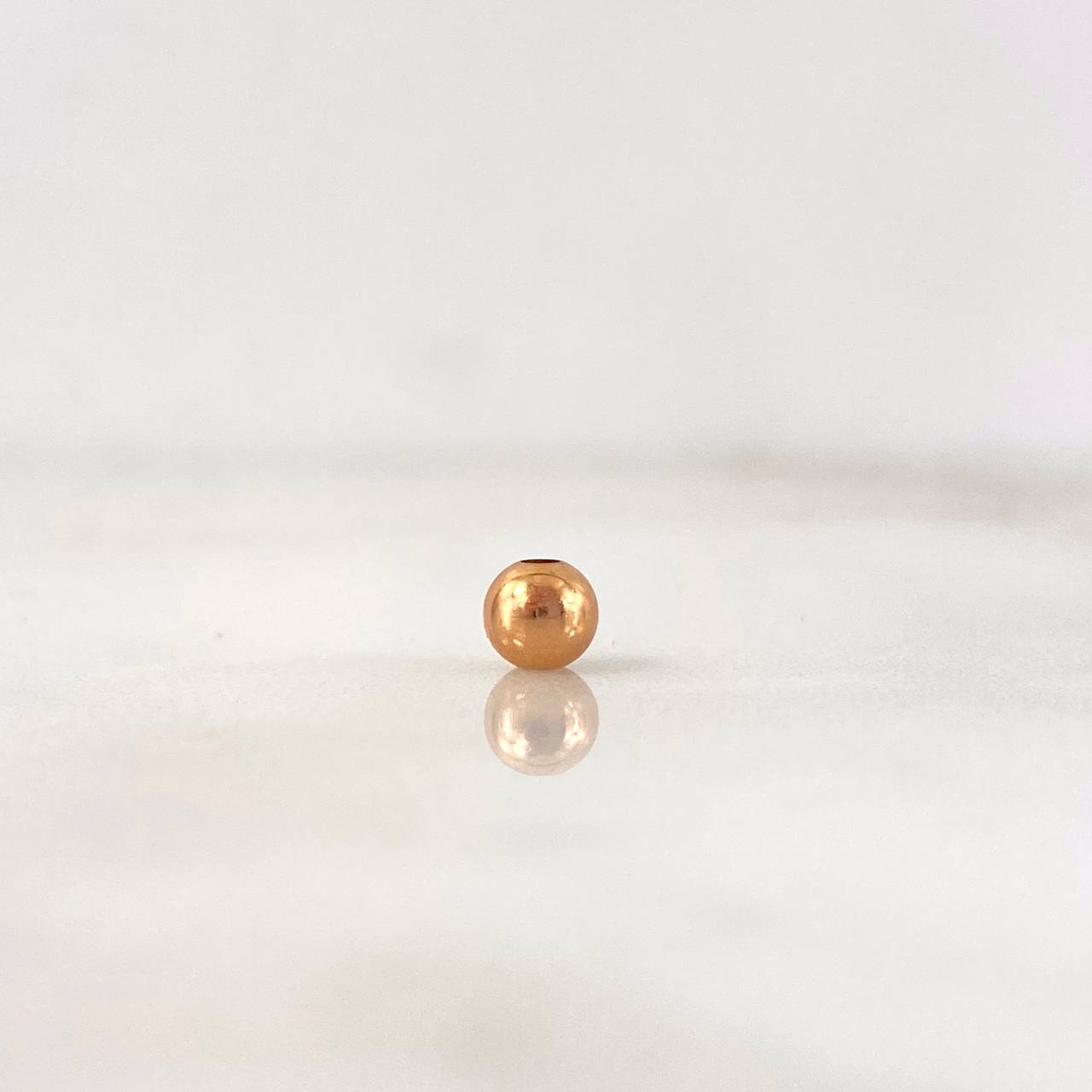 Bola Lisa 0.08gr / 4mm Oro Rosa 18K &