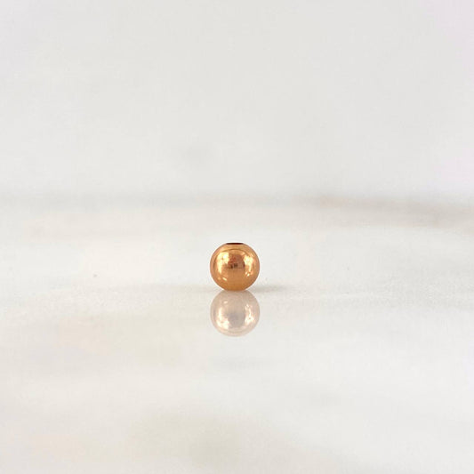 Bola Lisa 4mm Oro Rosa 18K