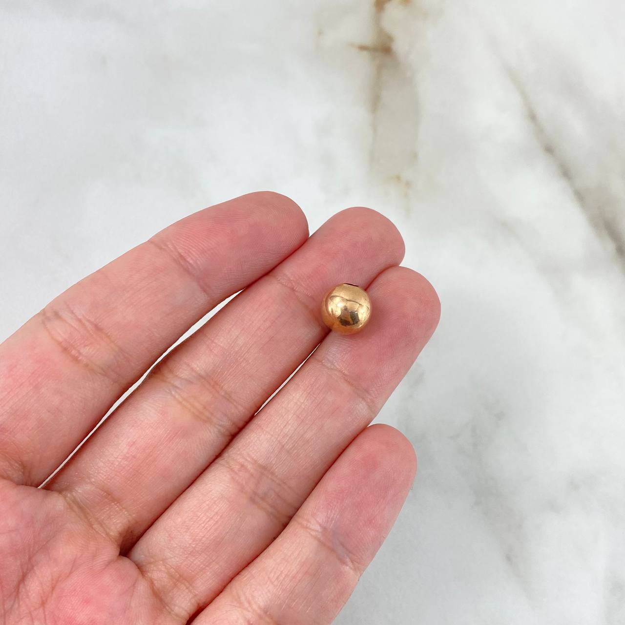 Bola Lisa 8mm Oro Rosa 18K