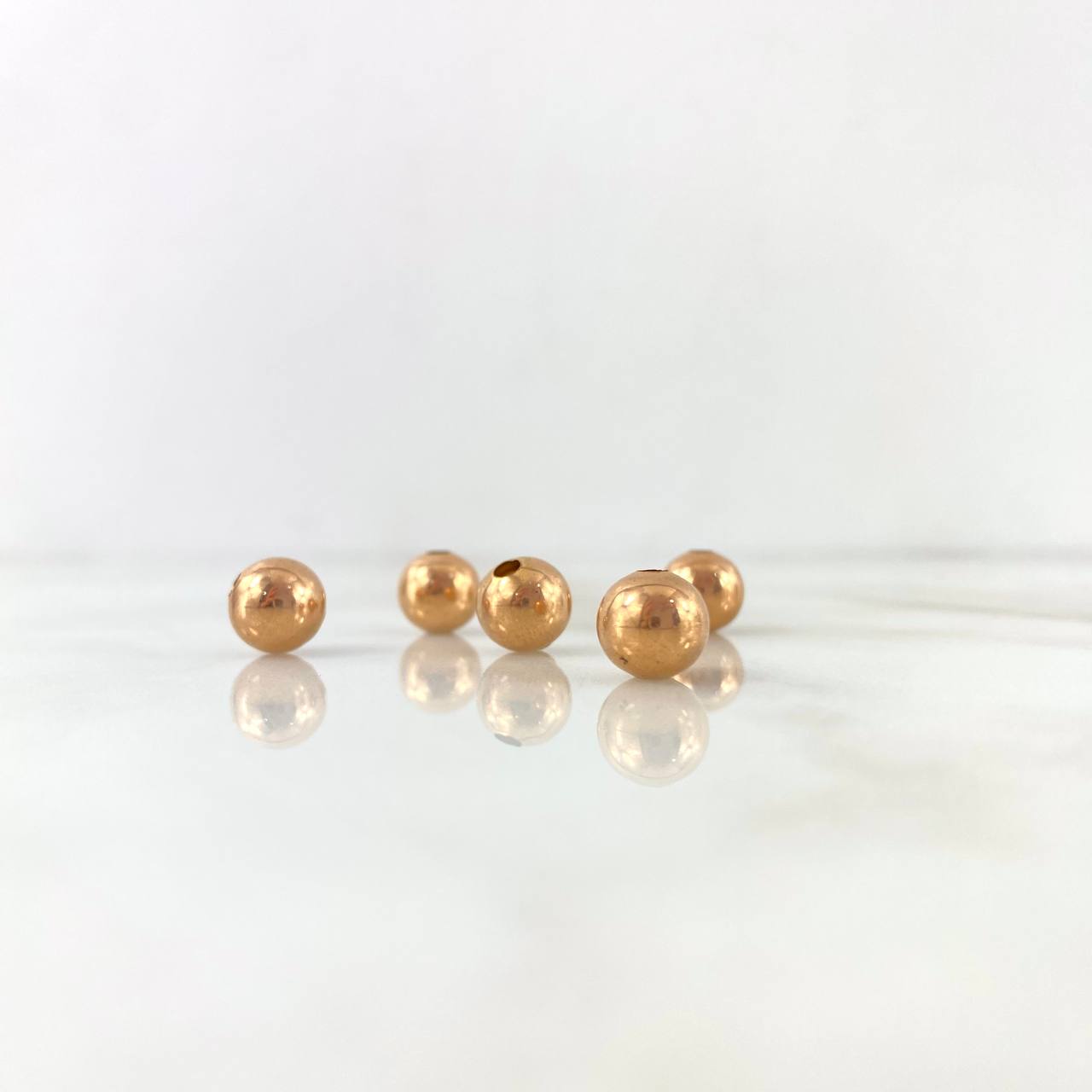 Bola Lisa 8mm Oro Rosa 18K