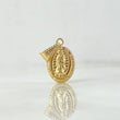 Dije Virgen Guadalupe 0.75gr / 2.2cm / Troquelado - Cargador Bordeado Oro Amarillo