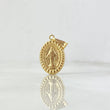 Dije Virgen Milagrosa 1.05gr / 2.5cm / Bordeada Oro Amarillo