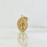Dije Virgen Milagrosa 1.05gr / 2.5cm / Bordeada Oro Amarillo