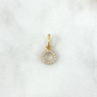 Dije Circulo 0.5gr / 1.5cm / Circones Blancos Oro Amarillo