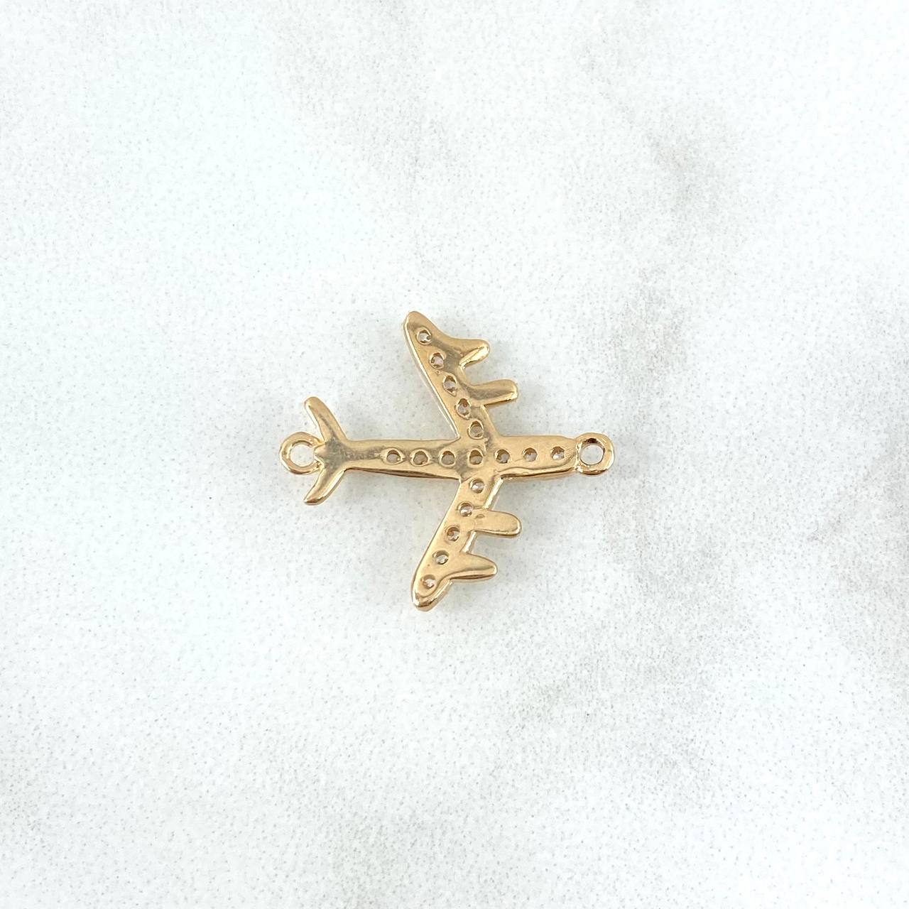 Herraje Avion 1.45gr / 2cm / Circones Blancos Oro Amarillo