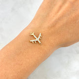 Herraje Avion 1.45gr / 2cm / Circones Blancos Oro Amarillo