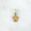 Dije Tortuga 0.8gr / 1.8cm / Circones Blancos Oro Amarillo