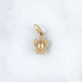Dije Tortuga 0.8gr / 1.8cm / Circones Blancos Oro Amarillo