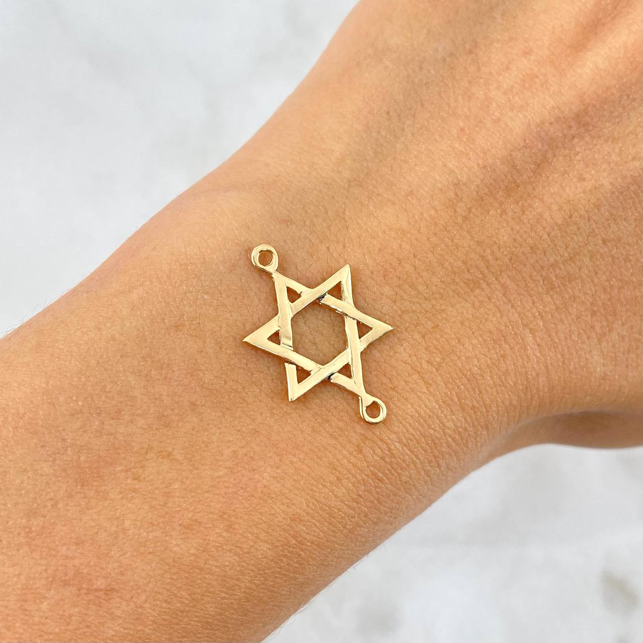 Herraje Estrella de David 0.9gr / 1.3cm / Oro Amarillo