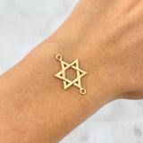 Herraje Estrella de David 0.9gr / 1.3cm / Oro Amarillo