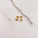 Topos Corazon 0.65gr / Circon Blanco Oro Amarillo $
