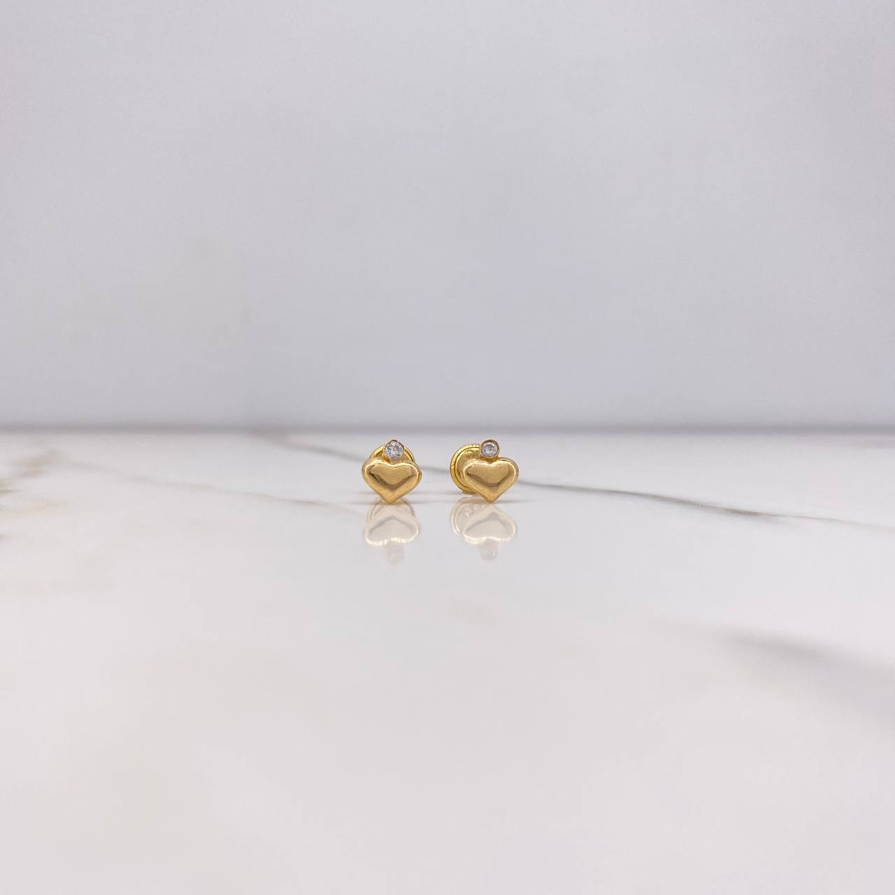 Topos Corazon 0.65gr / Circon Blanco Oro Amarillo $