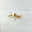 Dije Gato 1.8gr / 2.7cm / Colgante Circon Blanco Oro Amarillo 18K (Oferta)