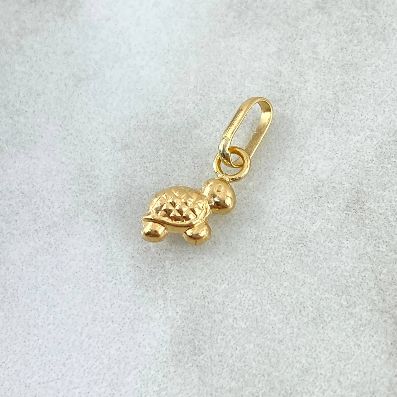 Dije Tortuga 0.35gr / 1.4cm / Troquelada Oro Amarillo ©