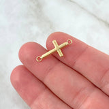 Herraje Cruz 0.5gr / 2.3cm / Lisa Oro Amarillo ©