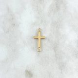 Herraje Cruz 0.5gr / 2.3cm / Lisa Oro Amarillo ©