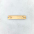 Herraje Placa Rectangular 1.25gr / 3cm / 6mm Rayas Laterales Oro Amarillo