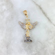 Dije San Miguel Arcángel 5.95gr / 5cm / Circones Blancos Dos Oros Amarillo Blanco *
