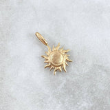 Dije Sol 1.35gr / 2cm / Mate Oro Amarillo *