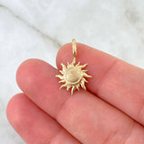 Dije Sol 1.4gr / 2cm / Mate Oro Amarillo ©