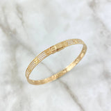 Pulso Aro Tornillo 9.45gr / 18cm / 5mm Circones Blancos Oro Amarillo ©