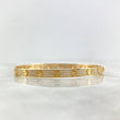 Pulso Aro Tornillo 10gr / 19cm / 5mm Circones Blancos Oro Amarillo *