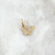 Dije Mariposa 0.75gr / 1.3cm / Circones Blancos Oro Amarillo *