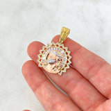 Dije Rostro Cristo 7.55 g / 3.4 cm Tres Oros Amarillo Blanco 18K