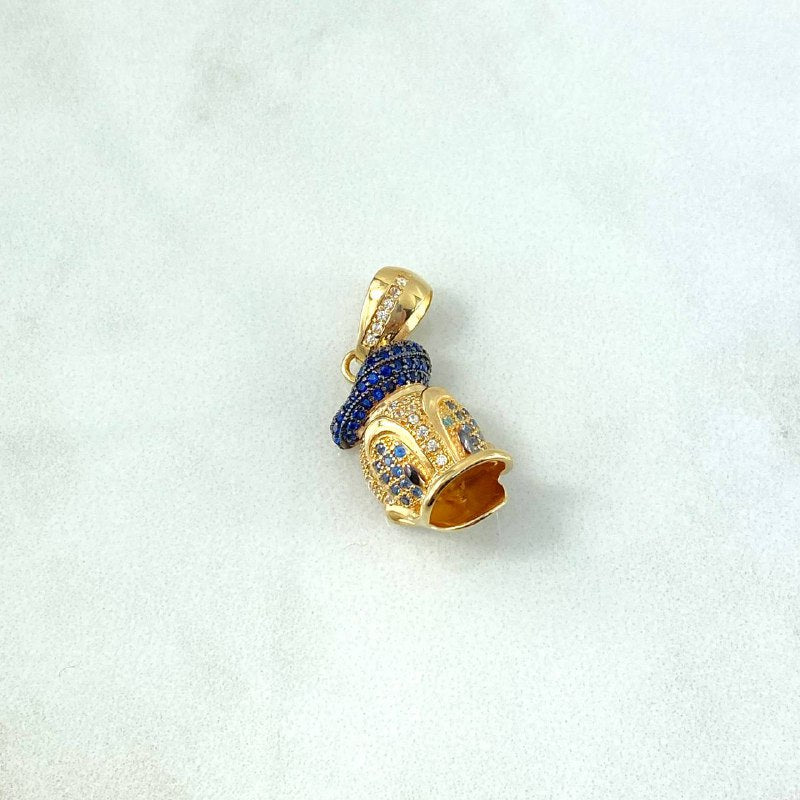 Dije Pato 5.55gr / 3cm / Circones Blancos Azules Oro Amarillo ©